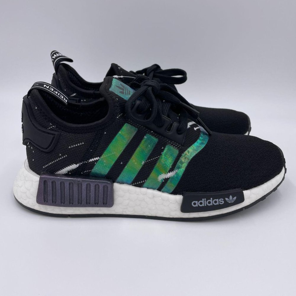 adidas NMD R1 Black / White Womens Shoes - Picture 1 of 8